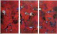 05. ABSTRACTO EN JUEGO DE TRES EN ROJO, BLANCOS Y AZULES.